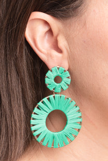 Type 1 Grinning Green Earrings