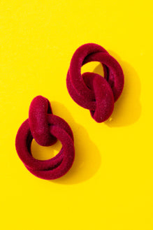 Cherry Velvet Earrings