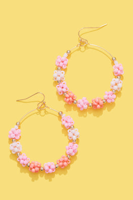 Coral Blossom Earrings