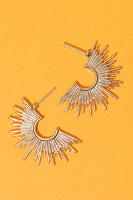 Sharp Sunburst Earrings