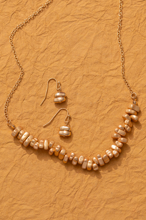 Struck Gold Necklace/Earring Set