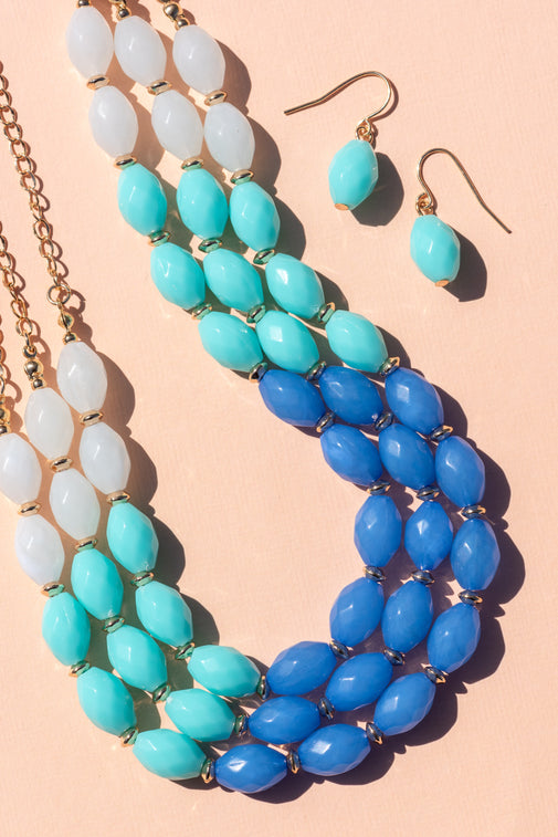 Blue Skies Ahead Necklace/Earring Set