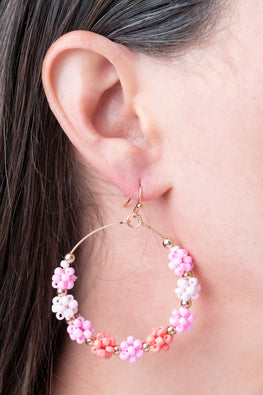 Coral Blossom Earrings