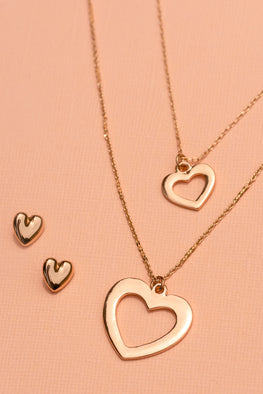 Type 1 Heart to Heart Necklace/Earring Set
