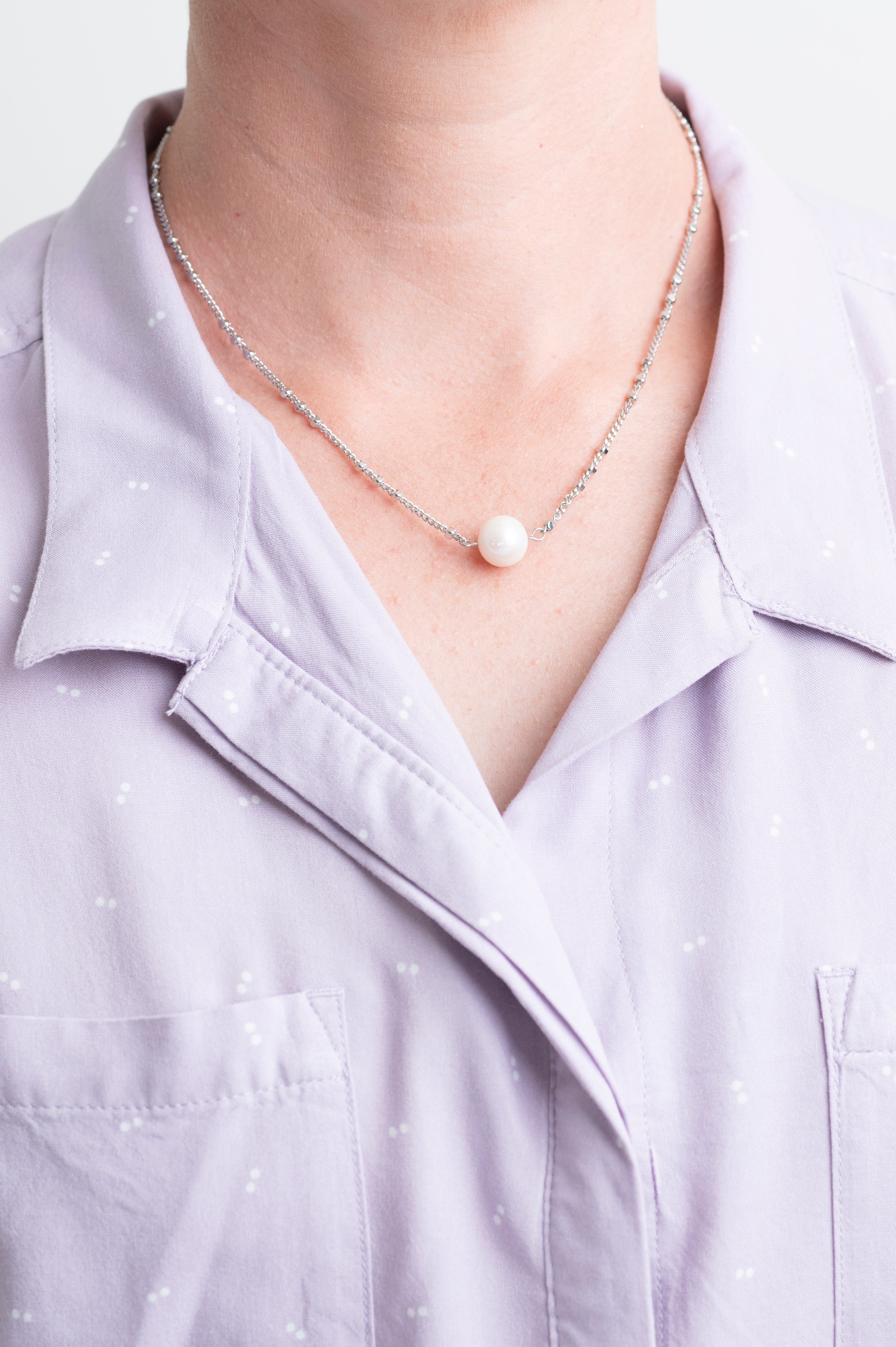 Moonlit Pearl Necklace