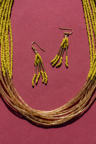 Chartreuse or Dare Necklace/Earring Set