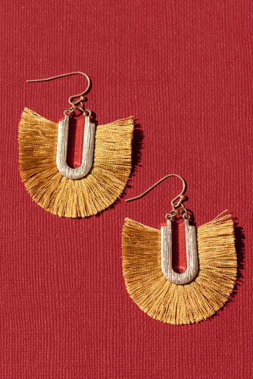 Type 3 Brush of Gold Earrings