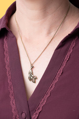 Type 3 Peacock Necklace - Gold