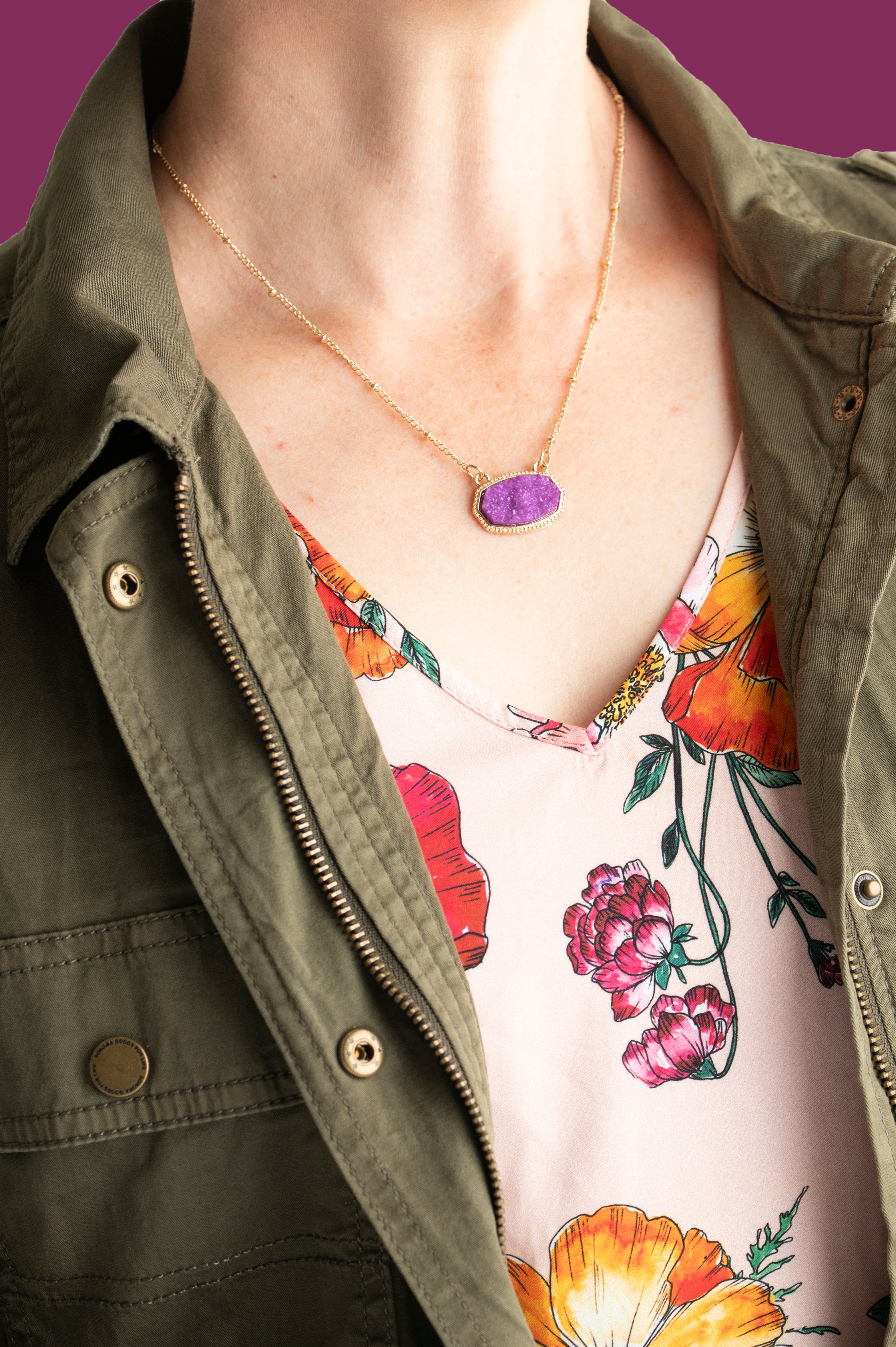Passionate Plum Necklace/Earring Set