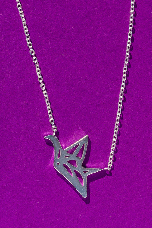 Paper Crane Necklace