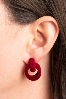 Cherry Velvet Earrings