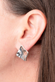 Silver Leafing Earrings