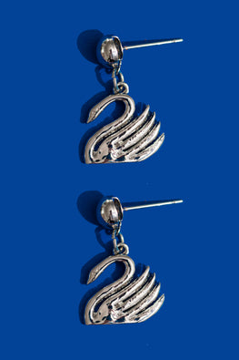 Type 4 Swan Earrings - Silver