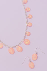 Type 2 Pink Winks Necklace/Earring Set
