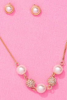 Type 1 Pearl & Pop Necklace/Earring Set