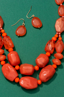 Type 3 Tangerine Tribe Necklace/Earring Set