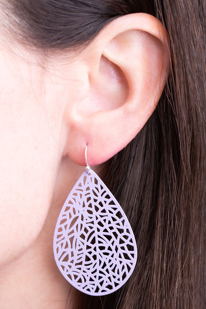 Flora Earrings - Lavender Frost