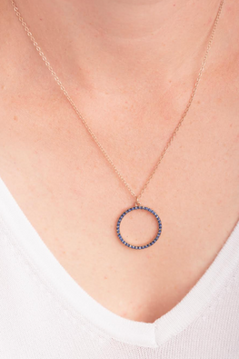 Type 1 Roundabout Blue Necklace