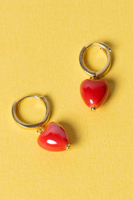 Type 1 Red Hot Hearts Earrings