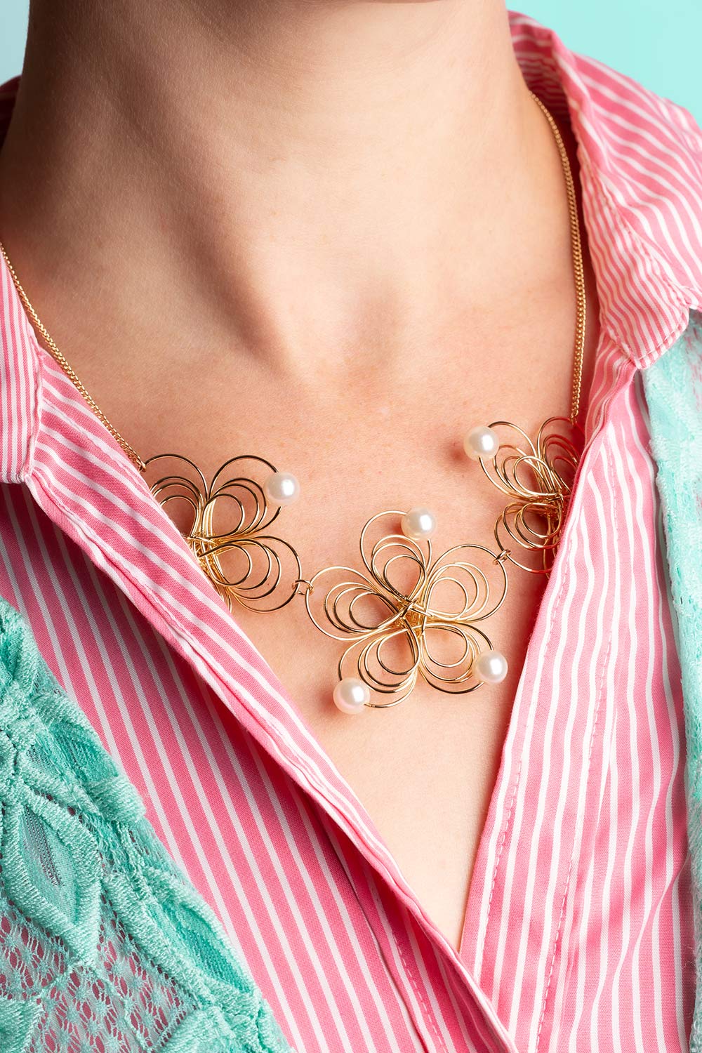 Type 1 Swirly Pearly Necklace