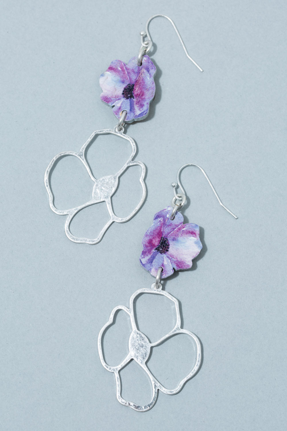 Type 2 Purple Poppy Earrings