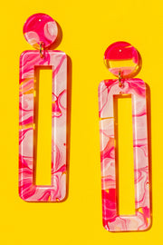 Type 4 Marbled Fuchsia Earrings