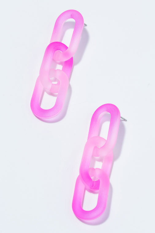 Type 4 Pink Link Earrings