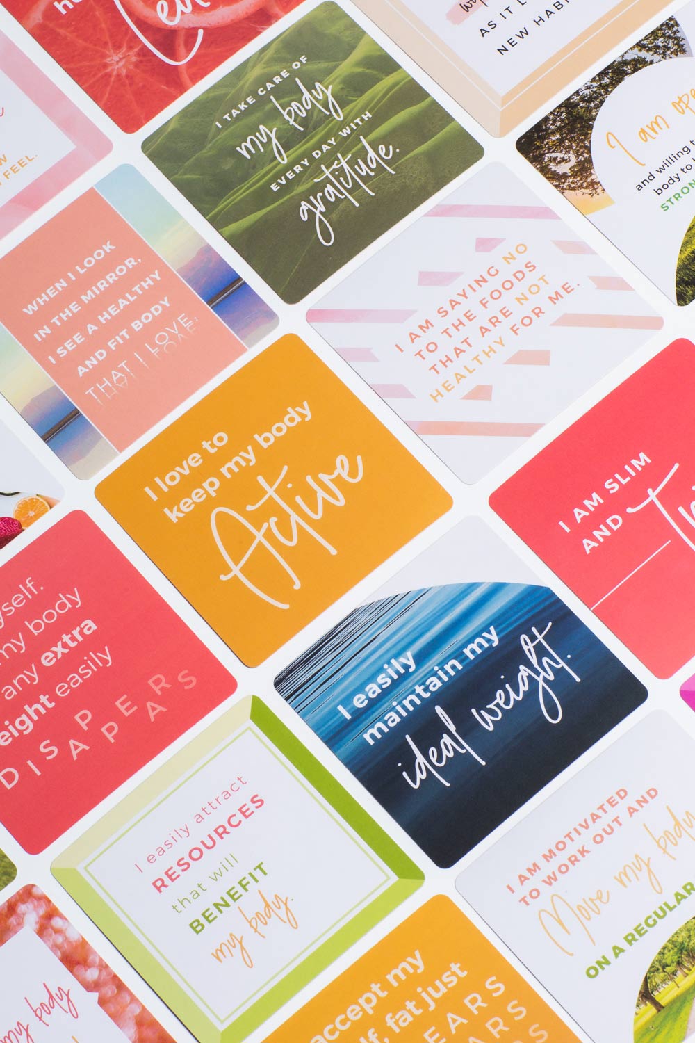 Weight Loss Affirmation Cards